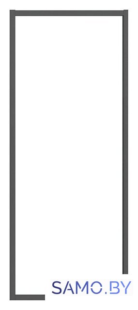 Душевая стенка Grossman Style 70x195 200.K33.05.70.21.00 (черный матовый,стекло прозрачное) - Изображение №1 — Интернет-магазин samo.by