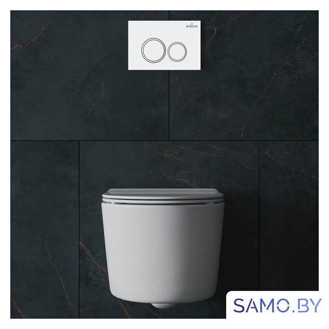 Унитаз подвесной Roxen Simple Compact в комплекте с инсталляцией StounFix Dual Fresh 6 в 1 906789 (кнопка: белый глянец) - Изображение №17 — Интернет-магазин samo.by
