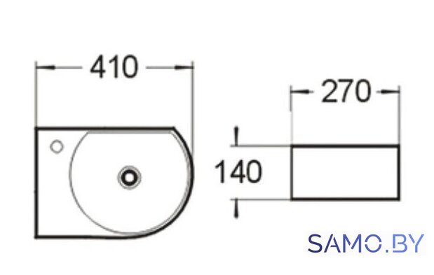 Умывальник SantiLine SL-2015R - Изображение №2 — Интернет-магазин samo.by