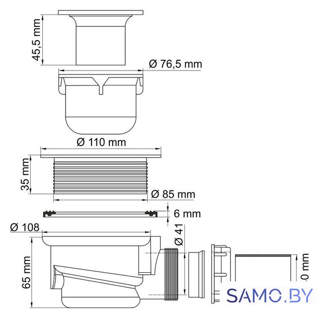 Сифон Wasserkraft D455 - Изображение №2 — Интернет-магазин samo.by