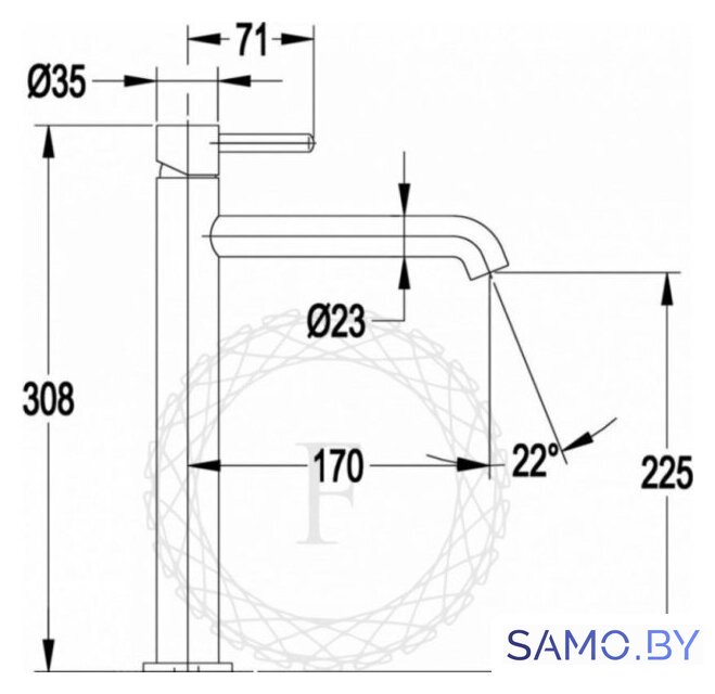 Смеситель Filarete Roun FL6020 (никель) - Изображение №7 — Интернет-магазин samo.by