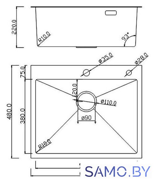 Кухонная мойка Roxen Simple 560220-60B-V графит/текстурная PVD покрытие (с коландером и дозатором) - Изображение №17 — Интернет-магазин samo.by
