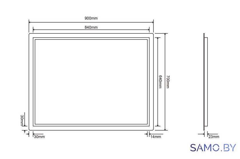  Roxen Зеркало Pure 510175-90 90х70 - Изображение №10 — Интернет-магазин samo.by