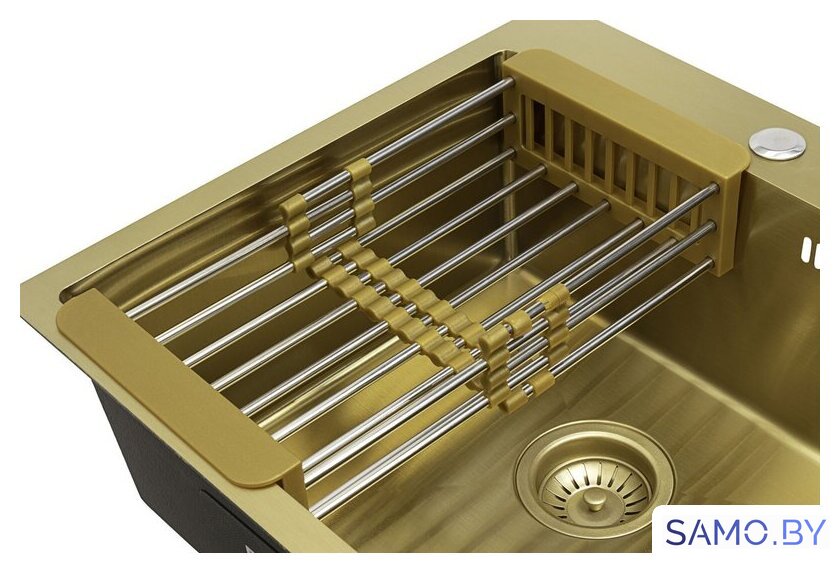 Кухонная мойка ARFEKA ECO AR мойка 500*500, коландер, дозатор GOLD - Изображение №9 — Интернет-магазин samo.by