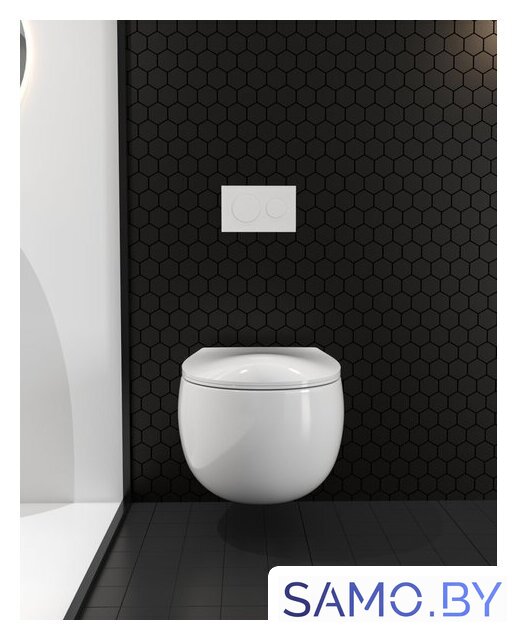 Унитаз подвесной Roxen Egg в комплекте с инсталляцией StounFix Dual Fresh 6 в 1 968085 (кнопка: брашированное золото) - Изображение №8 — Интернет-магазин samo.by