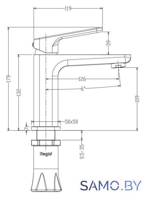 Смеситель Raglo R51.10.06 - Изображение №2 — Интернет-магазин samo.by