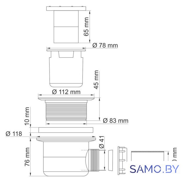 Сифон Wasserkraft D454 - Изображение №2 — Интернет-магазин samo.by