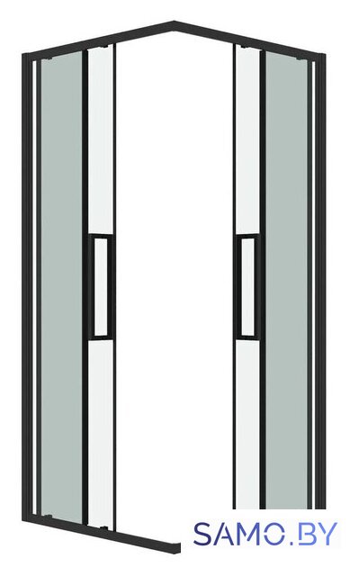 Душевой уголок Grossman Cosmo 80x80x195 300.K33.02.8080.21.00 (черный матовый/прозрачное стекло) - Изображение №2 — Интернет-магазин samo.by