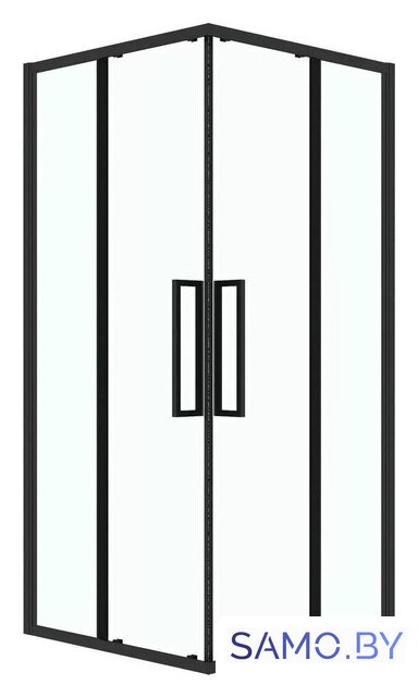 Душевой уголок Grossman Cosmo 80x80x195 300.K33.02.8080.21.00 (черный матовый/прозрачное стекло) - Изображение №1 — Интернет-магазин samo.by