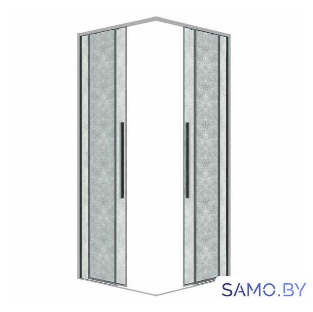 Душевой уголок Grossman Galaxy 90x90x195 300.K33.01.9090.10.02 (хром/шиншилла стекло) - Изображение №2 — Интернет-магазин samo.by