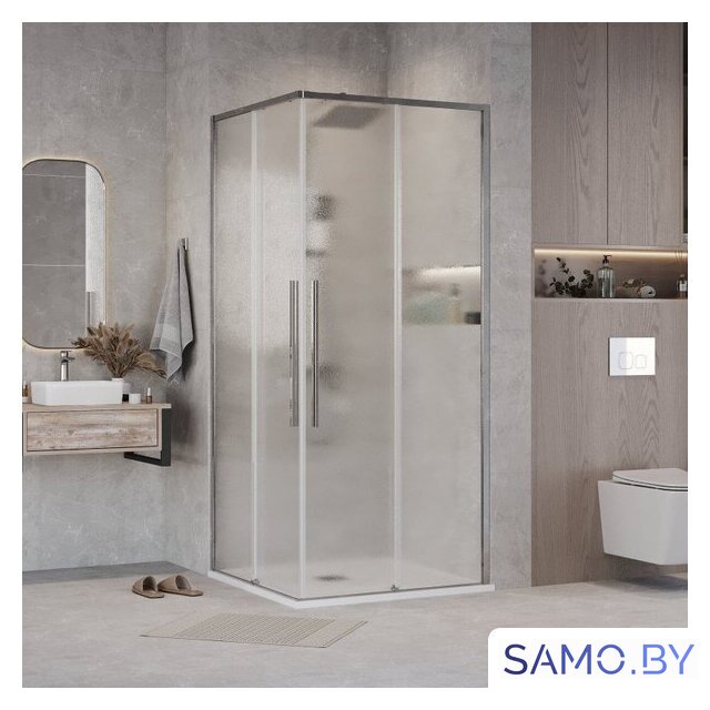 Душевой уголок Grossman Galaxy 90x90x195 300.K33.01.9090.10.02 (хром/шиншилла стекло) - Изображение №7 — Интернет-магазин samo.by