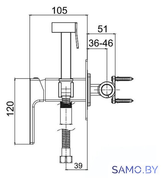 Гигиенический душ Gappo G7217-9 - Изображение №2 — Интернет-магазин samo.by