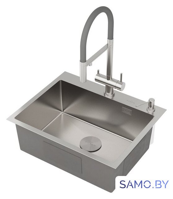 Кухонная мойка Roxen Simple 560220-60-V сатин/текстурная (с коландером и дозатором) - Изображение №13 — Интернет-магазин samo.by