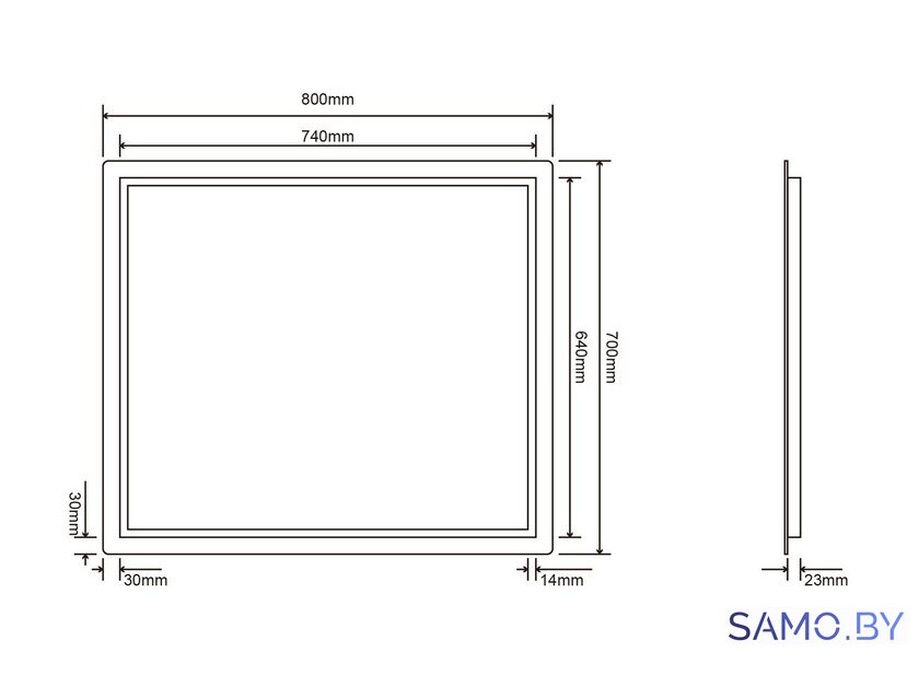  Roxen Зеркало Pure 510175-80 80х70 - Изображение №10 — Интернет-магазин samo.by