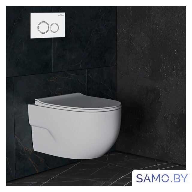 Унитаз подвесной Roxen Porto One Rimless 6 в 1 StounFix Dual Fresh 505547 (кнопка: белый глянец) - Изображение №8 — Интернет-магазин samo.by