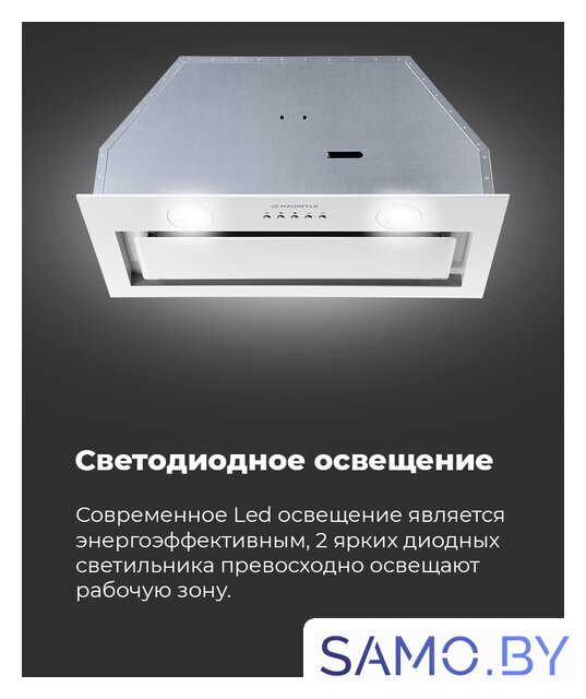 Кухонная вытяжка MAUNFELD Trapeze 602IG (белый) - Изображение №24 — Интернет-магазин samo.by