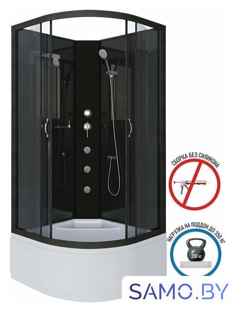 Душевая кабина Niagara NG-6508-14BKG 90x90x200 - Изображение №3 — Интернет-магазин samo.by