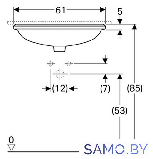 Умывальник Geberit VariForm 500.756.01.2 - Изображение №3 — Интернет-магазин samo.by