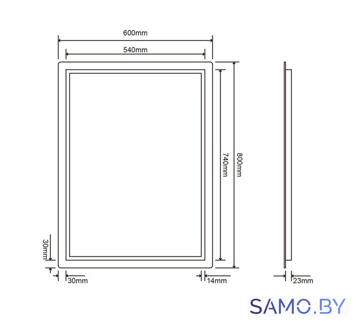  Roxen Зеркало Pure 510175-60 60х80 - Изображение №10 — Интернет-магазин samo.by