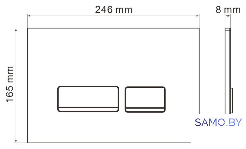 Унитаз подвесной Roxen Cube One Rimless 6 в 1 StounFix Dual Fresh 646038 (чёрное стекло) - Изображение №23 — Интернет-магазин samo.by