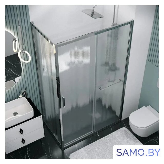 Душевая стенка Grossman Style 80x195 200.K33.05.80.10.02 (хром, стекло шиншилла) - Изображение №5 — Интернет-магазин samo.by