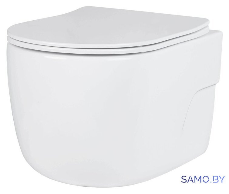 Унитаз подвесной Roxen Porto в комплекте с инсталляцией StounFix Dual Fresh 6 в 1 968478 (кнопка: брашированное золото) - Изображение №3 — Интернет-магазин samo.by