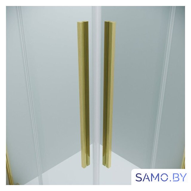 Душевой уголок Grossman Galaxy 100x80x195 300.K33.01.1080.32.00 (золото сатин/прозрачное стекло) - Изображение №3 — Интернет-магазин samo.by