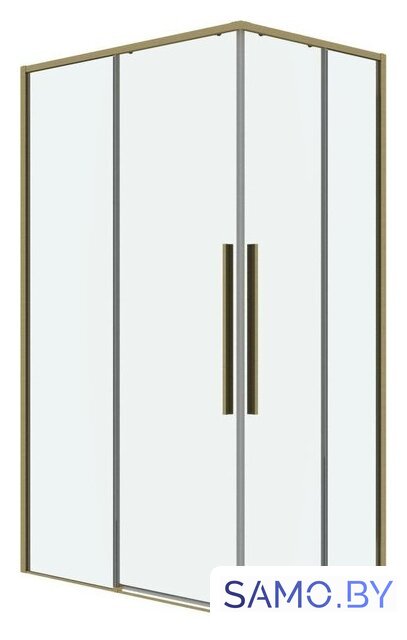 Душевой уголок Grossman Galaxy 100x80x195 300.K33.01.1080.32.00 (золото сатин/прозрачное стекло) - Изображение №1 — Интернет-магазин samo.by