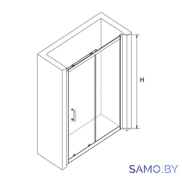 Душевая дверь RGW PA-14W 41081415-15 150 (белый/прозрачное стекло) - Изображение №2 — Интернет-магазин samo.by