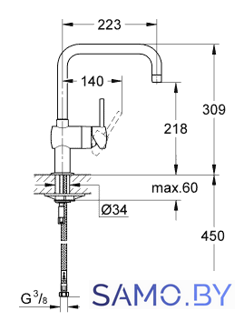 Смеситель Grohe Minta 32488000 - Изображение №2 — Интернет-магазин samo.by