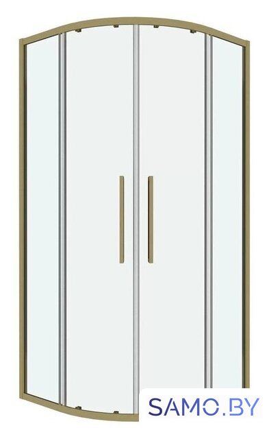 Душевой уголок Grossman Cosmo 90x90x195 301.K33.02.9090.32.00 (золото сатин/прозрачное стекло) - Изображение №1 — Интернет-магазин samo.by