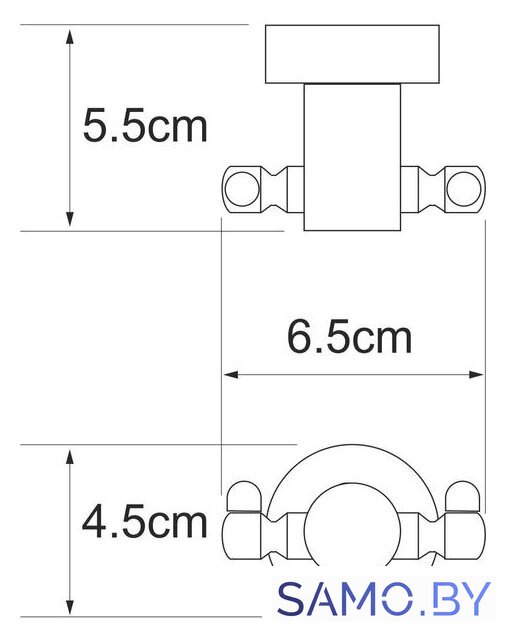 Крючок для ванны Wasserkraft Donau K-9423D - Изображение №3 — Интернет-магазин samo.by