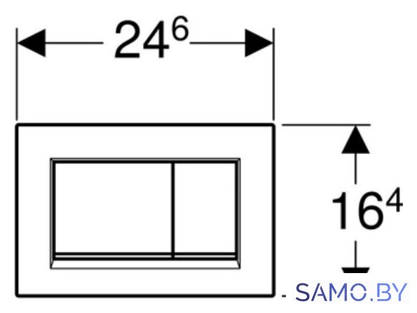 Панель смыва Geberit Sigma 30 New 115.883.14.1 (черный матовый/хром глянцевый) - Изображение №2 — Интернет-магазин samo.by