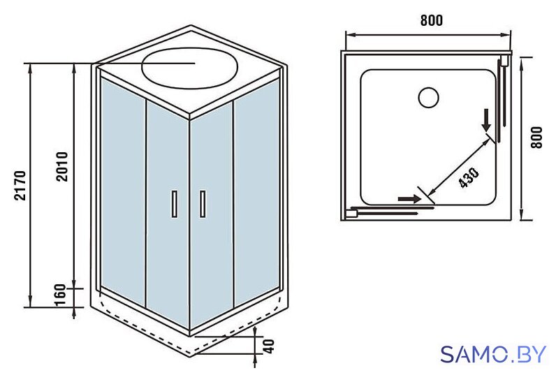 Душевая кабина WeltWasser WW500 Laine 802 - Изображение №9 — Интернет-магазин samo.by