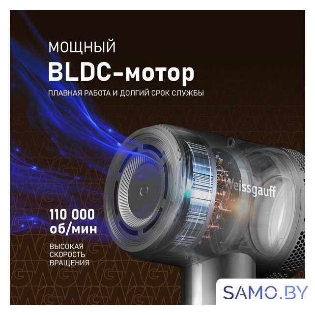 Фен Weissgauff WHD 160 BLDC Infrared Plasma Care - Изображение №19 — Интернет-магазин samo.by