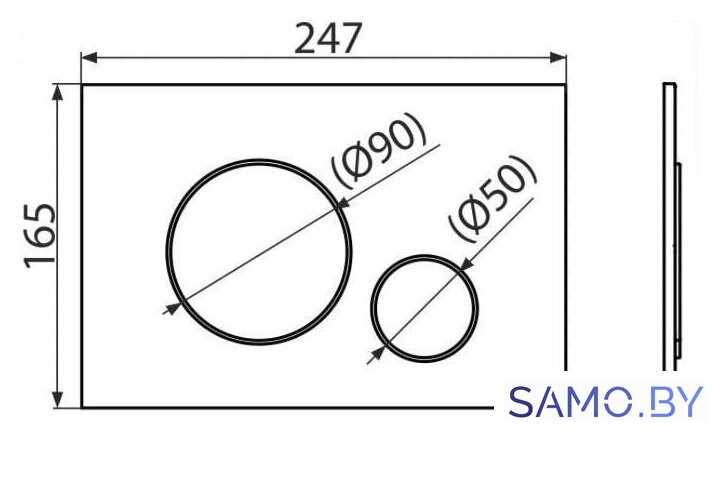 Панель смыва Alcaplast M676 (белый матовый) - Изображение №2 — Интернет-магазин samo.by