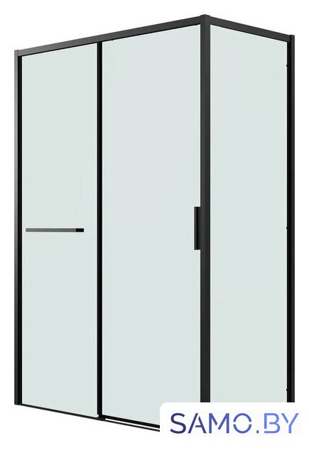 Душевая стенка Grossman Style 80x195 200.K33.05.80.21.00 (черный матовый, стекло прозрачное) - Изображение №2 — Интернет-магазин samo.by