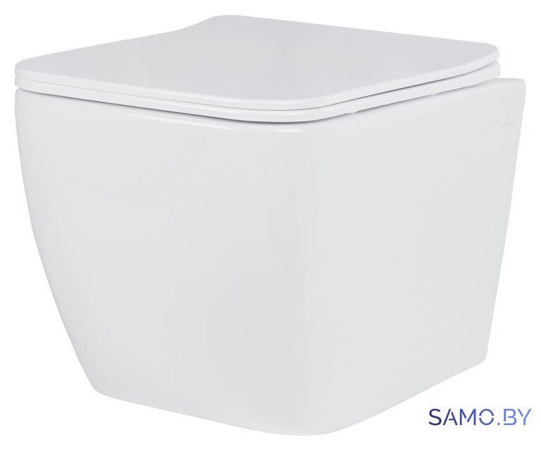 Унитаз подвесной Roxen Cube в комплекте с инсталляцией StounFix Dual Fresh 6 в 1 968469 (кнопка: брашированное золото) - Изображение №3 — Интернет-магазин samo.by