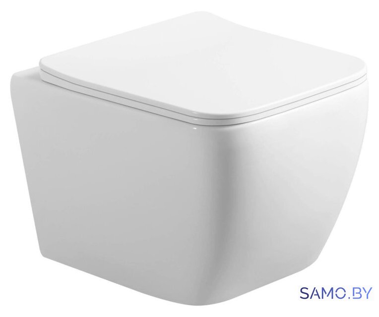 Унитаз подвесной Roxen Cube в комплекте с инсталляцией StounFix Dual Fresh 6 в 1 968469 (кнопка: брашированное золото) - Изображение №6 — Интернет-магазин samo.by