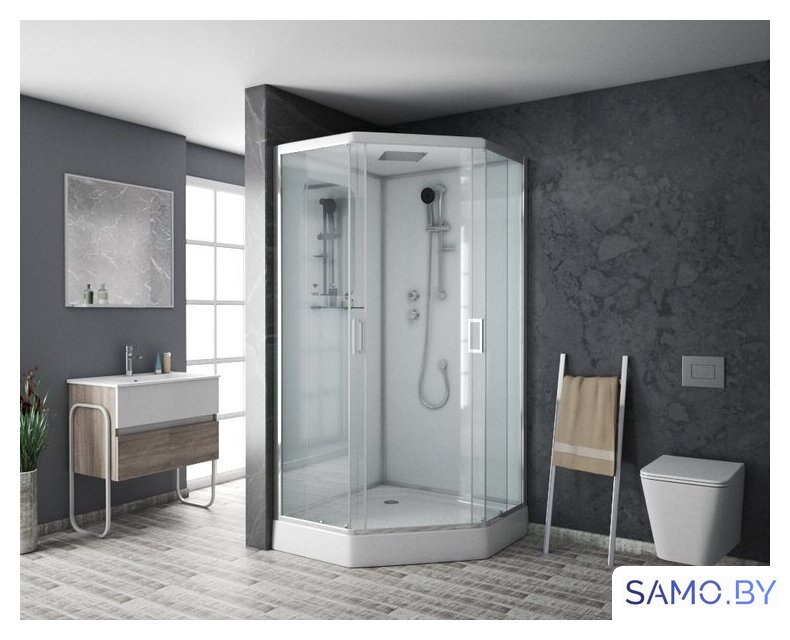 Душевая кабина Niagara NG-6002-01D 100x100x210 (прозрачное стекло) - Изображение №3 — Интернет-магазин samo.by