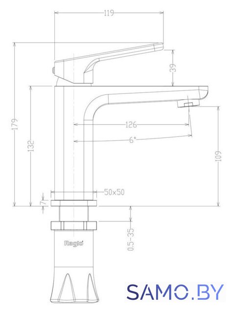 Смеситель Raglo R51.10.03 - Изображение №12 — Интернет-магазин samo.by
