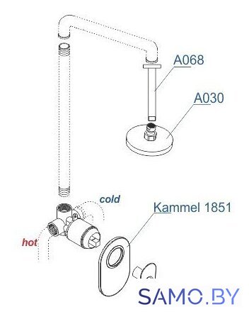 Душевая система  Wasserkraft A12830 - Изображение №4 — Интернет-магазин samo.by