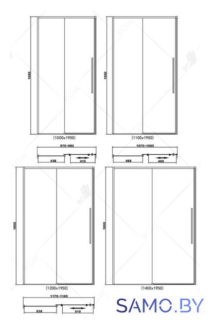 Стеклянная шторка для ванны RGW Stilvoll SV-12B 32321214-14 (черный/прозрачный) - Изображение №2 — Интернет-магазин samo.by