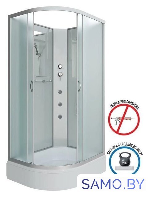 Душевая кабина Niagara NG-33084-14RBKG 100x80 (матовое стекло) - Изображение №1 — Интернет-магазин samo.by