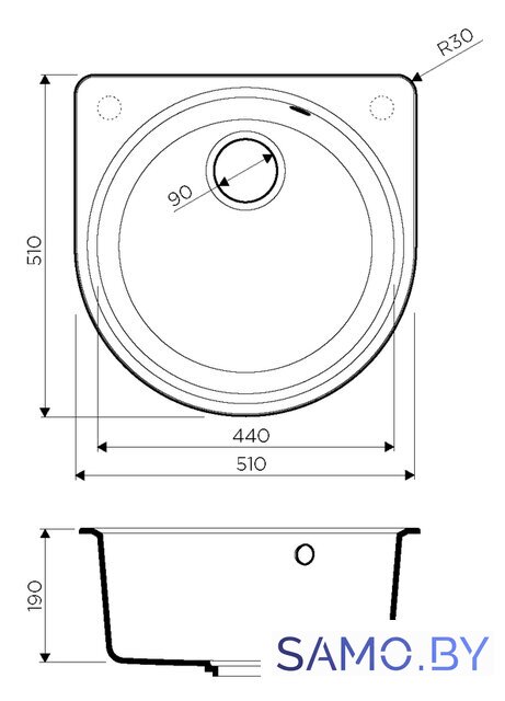 Кухонная мойка Omoikiri Akegata 51-GR - Изображение №2 — Интернет-магазин samo.by