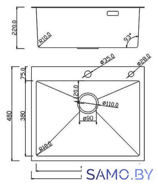 Кухонная мойка Roxen Snake 560220-60-GS PVD Gold золотая/текстурная (с коландером и дозатором) - Изображение №12 — Интернет-магазин samo.by
