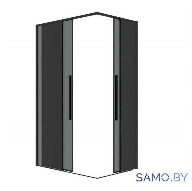 Душевой уголок Grossman Galaxy 100x70x195 300.K33.01.1070.21.10 (черный матовый/тонированное стекло) - Изображение №2 — Интернет-магазин samo.by