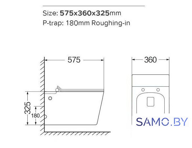 Унитаз подвесной SantiLine SL-5032 - Изображение №2 — Интернет-магазин samo.by