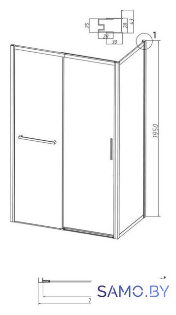 Душевая стенка Grossman Style 80x195 200.K33.05.80.21.10 (черный матовый, стекло тонированное) - Изображение №12 — Интернет-магазин samo.by