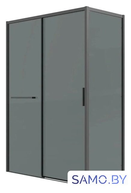 Душевая стенка Grossman Style 80x195 200.K33.05.80.21.10 (черный матовый, стекло тонированное) - Изображение №2 — Интернет-магазин samo.by